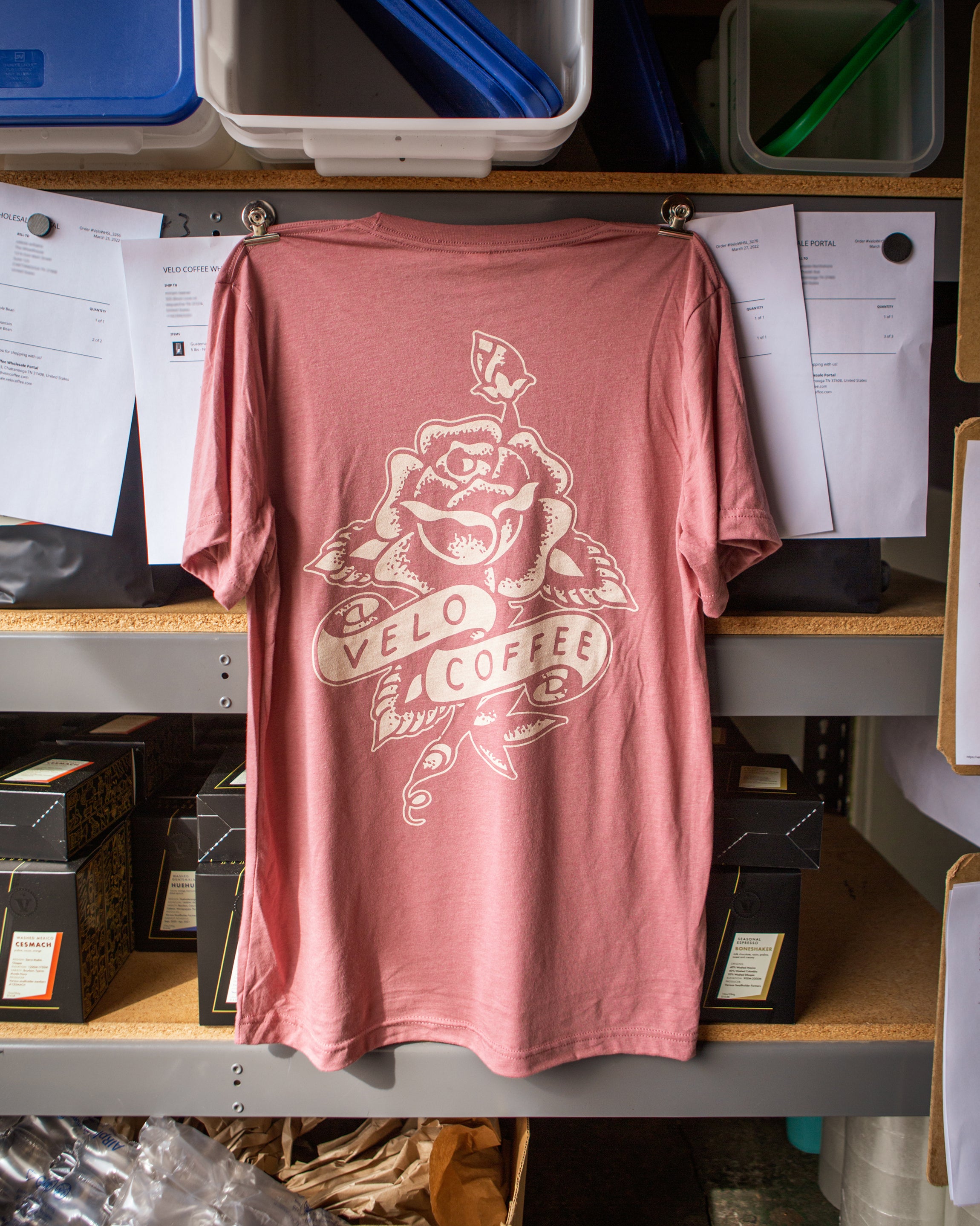 Velo Coffee + Nathan Harden ROSE DREAMZ Tee in Mauve