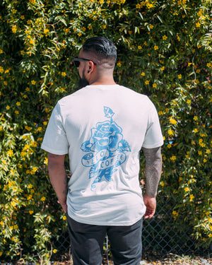 Velo Coffee + Nathan Harden ROSE DREAMZ Tee in Cream